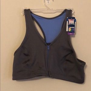 Hanes Easy On Zip Front Sportsbra (wirefree)